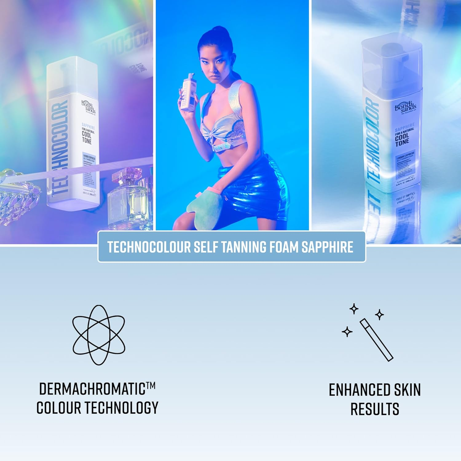 Bondi Sands Technocolor Sapphire 1 Hour Express Self Tanning Foam for a Natural Cool Tone 200 Ml image number 5