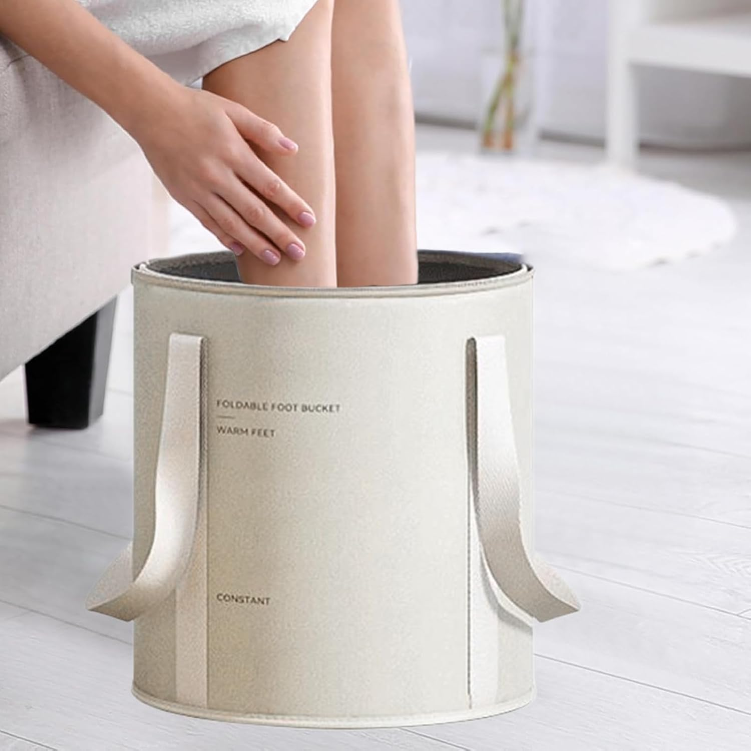 Feet Soaking Tub, Folding Portable Foot Bath, Spa Bucket Waterproof Container and Non-Slip Base for Circulation Care Cleaning Shower Travel image number 5