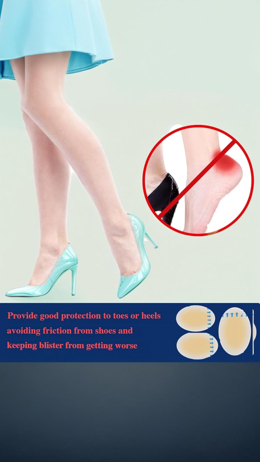 15 Pcs Heel Bandages for Blisters Gel Heel Sticker Anti-Abrasion Foot Sticker Bubble Sticker Gel Guard Skin Compeed Blister Mix Blister Treatment Patch Advanced Healing Blister Cushions image number 6