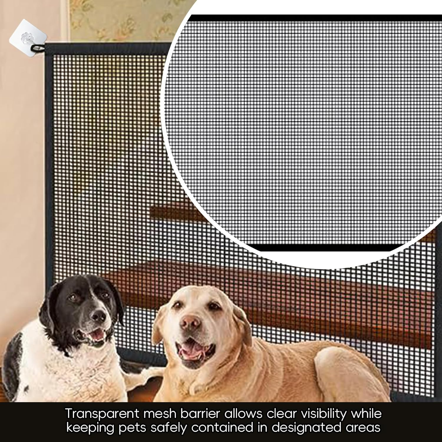 Isolation Guardrail Suitable for Puppies, Punch-Free Pet Fence - Pet Gate Dog Gate 110X72Cm Pet Barrier Fence for Doorways, Staircases and Corridors, Both Indoors and Outdoors. image number 1