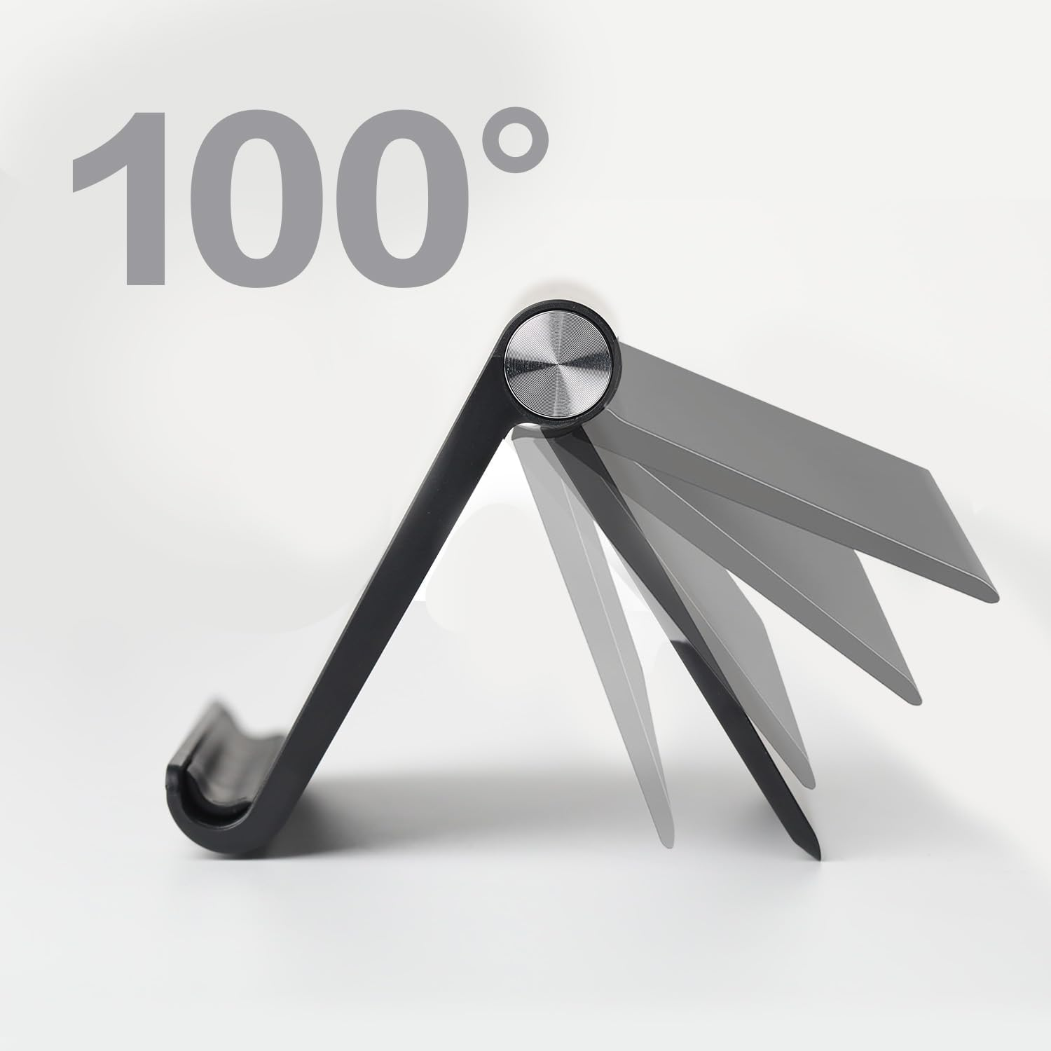 Adjustable Tablet Stand &ndash; Portable Desktop Holder Compatible with Ipad Pro/Air/Mini, Iphone 16 Pro Max, Samsung Galaxy, Kindle & Other 4.7''&ndash;11'' Devices (Black) image number 3