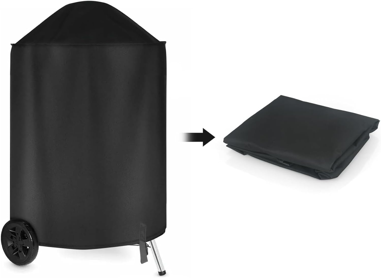 Grill Cover for Weber Barbecue with Handle, Kettle BBQ Cover for Weber 70 CM, Heavy Duty & Waterproof PU Covers for Touch Charcoal Grill, Original Kettle Grill