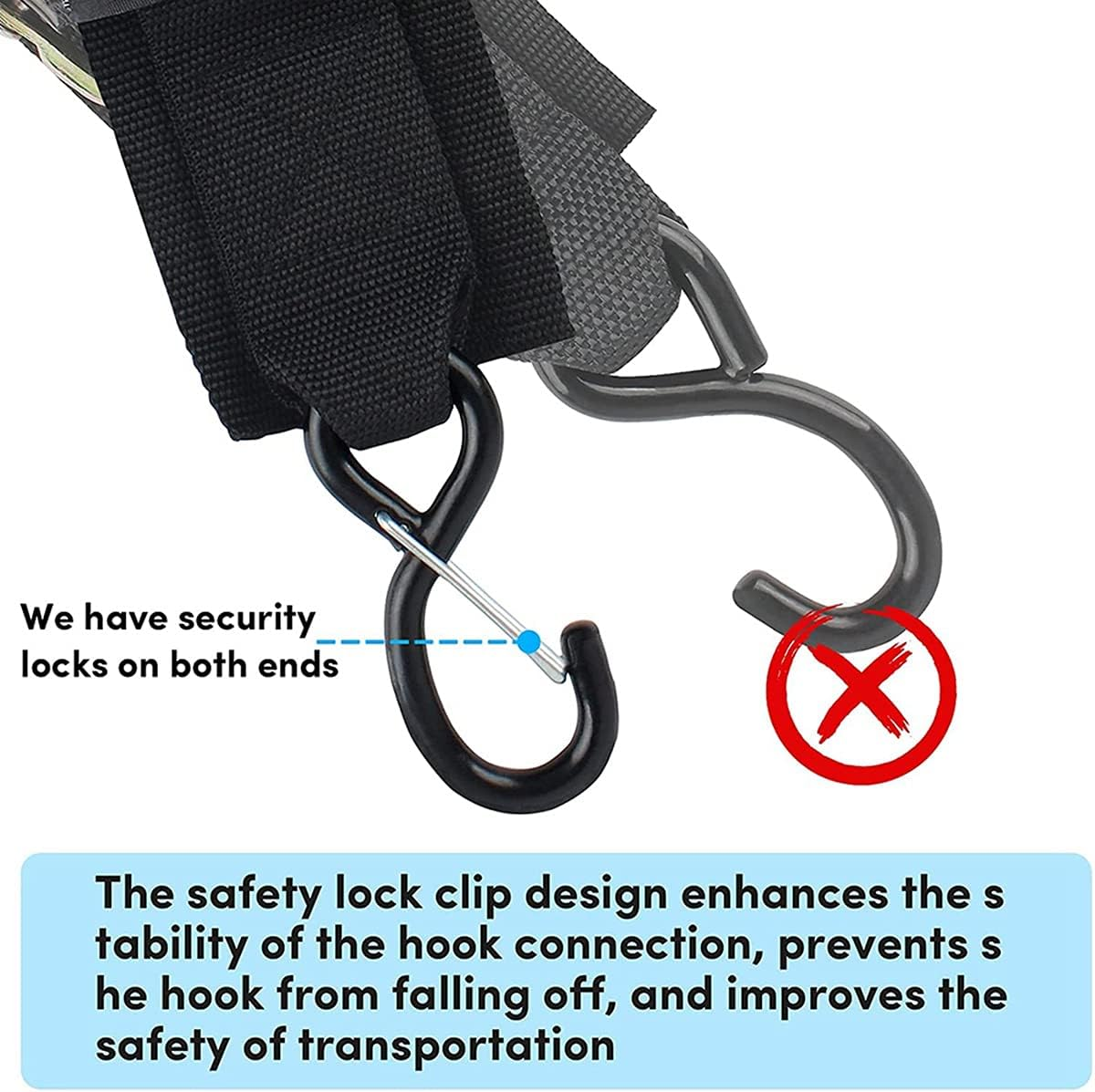 2-Pack Boat Trailer Transom Tie-Down Straps,2In X 4Ft Adjustable Transom Straps with Quick Release Buckle image number 6