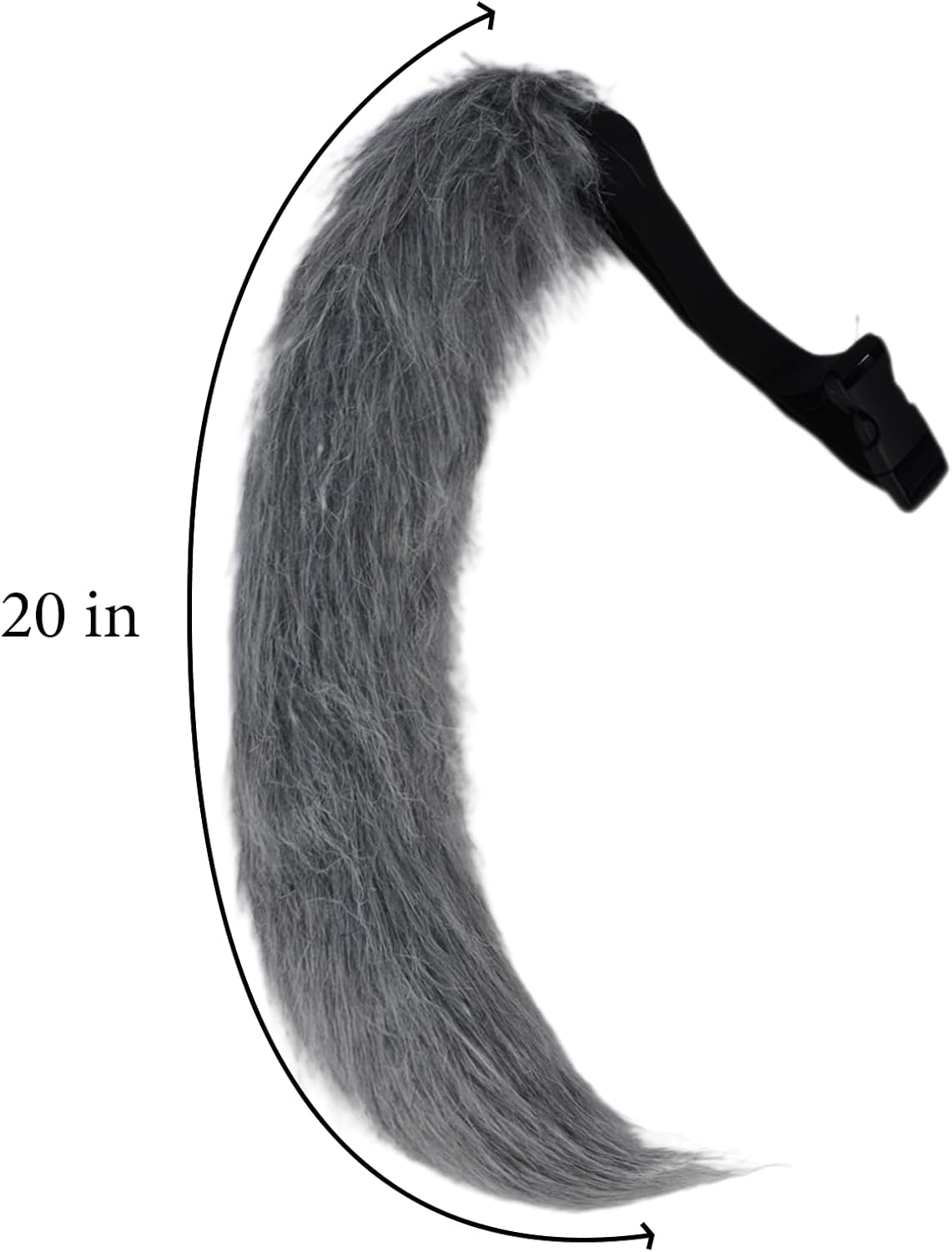 Fox Tail Therian Tail Realistic Furry Fur like Tail,Party Cosplay Suitable for Boys and Girls (Grey) image number 1