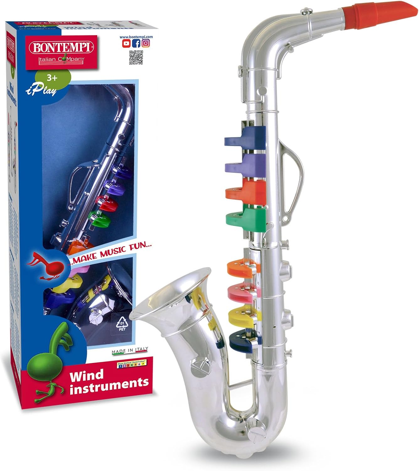 Bontempi 32 4331 8 Notes Saxophone, 42 Cm, Multi-Color image number 4
