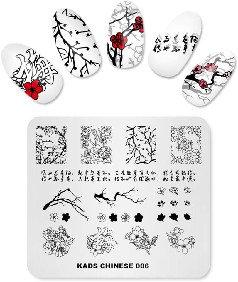 Alexnailart Nail Stamping Plate Butterfly Nail Art Stamp Template DIY Image Template Manicure Stamping Plate Stencil Tools (NA001)