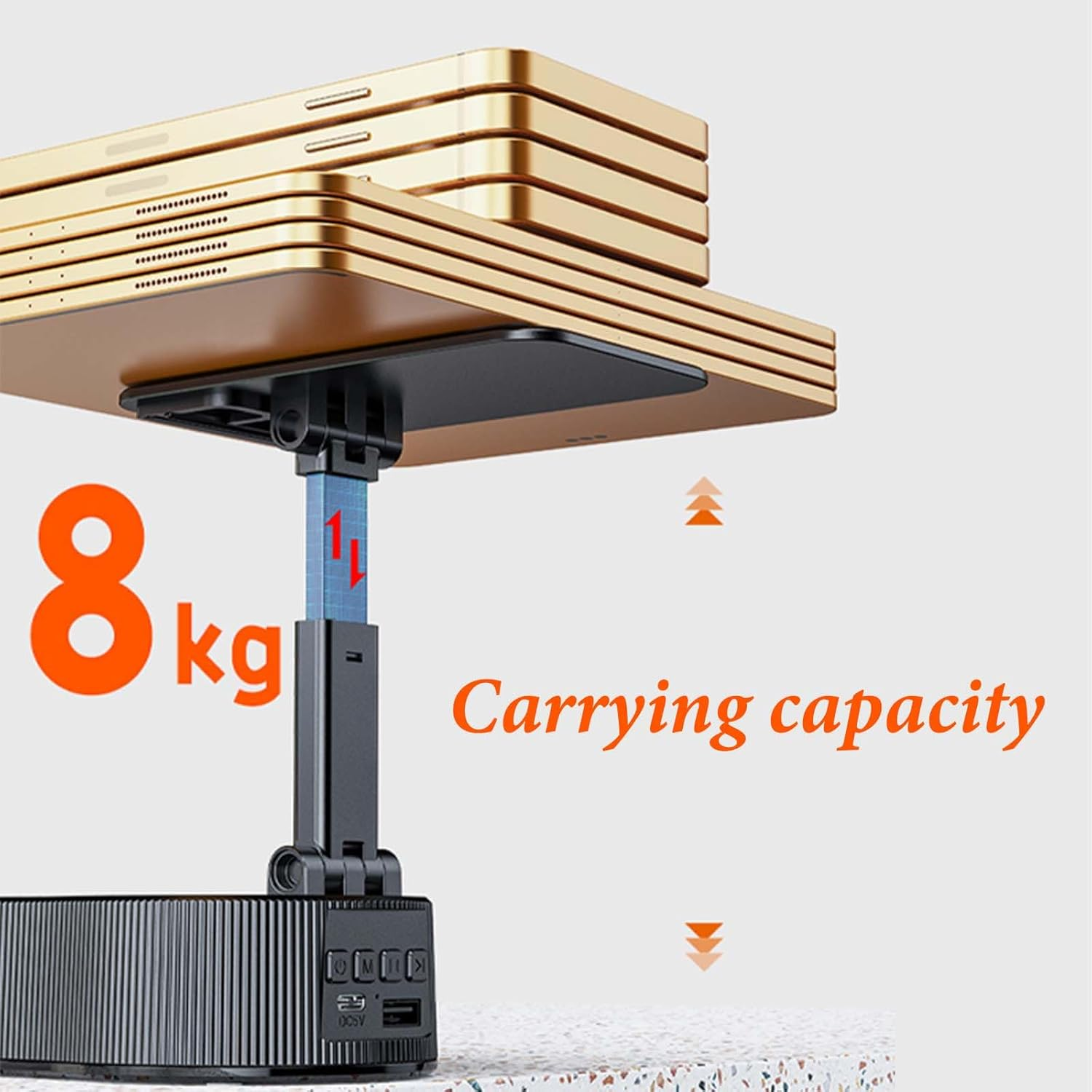 Sonicdrop Dock &ndash; No-Pair Magic Speaker & Charging Stand, Sonicdrop Dock Holder Foldable Cellphone Stand,Wireless Induction Audio Bluetooth Speaker, Drop-To-Play Sound,360 Degree Rotation (Black A) image number 1