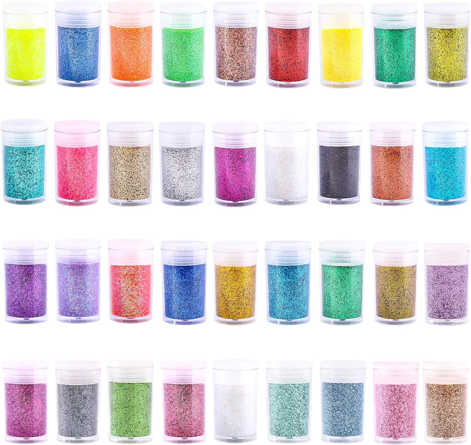 Extra Fine Glitter, Set of 36 Colors Nail Arts Cosmetic, Resin Crafts Loose Glitter Powder Shaker for Face Body Hair Eye Lip Gloss Makeup, Slime and Tumbler Making image number 6