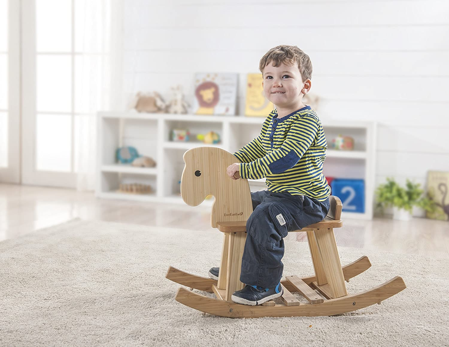 EVEREARTH EE33559 Bamboo Rocking Horse 55 Cm*72 Cm* 28 Cm image number 5