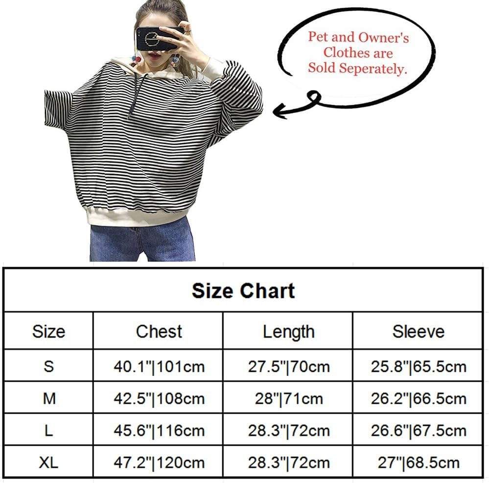 Matching Clothes for Mom Dad Pet - Striped Dog Cat Sweater Birthday Christmas Outfits (One Size, Parents-Black) image number 2