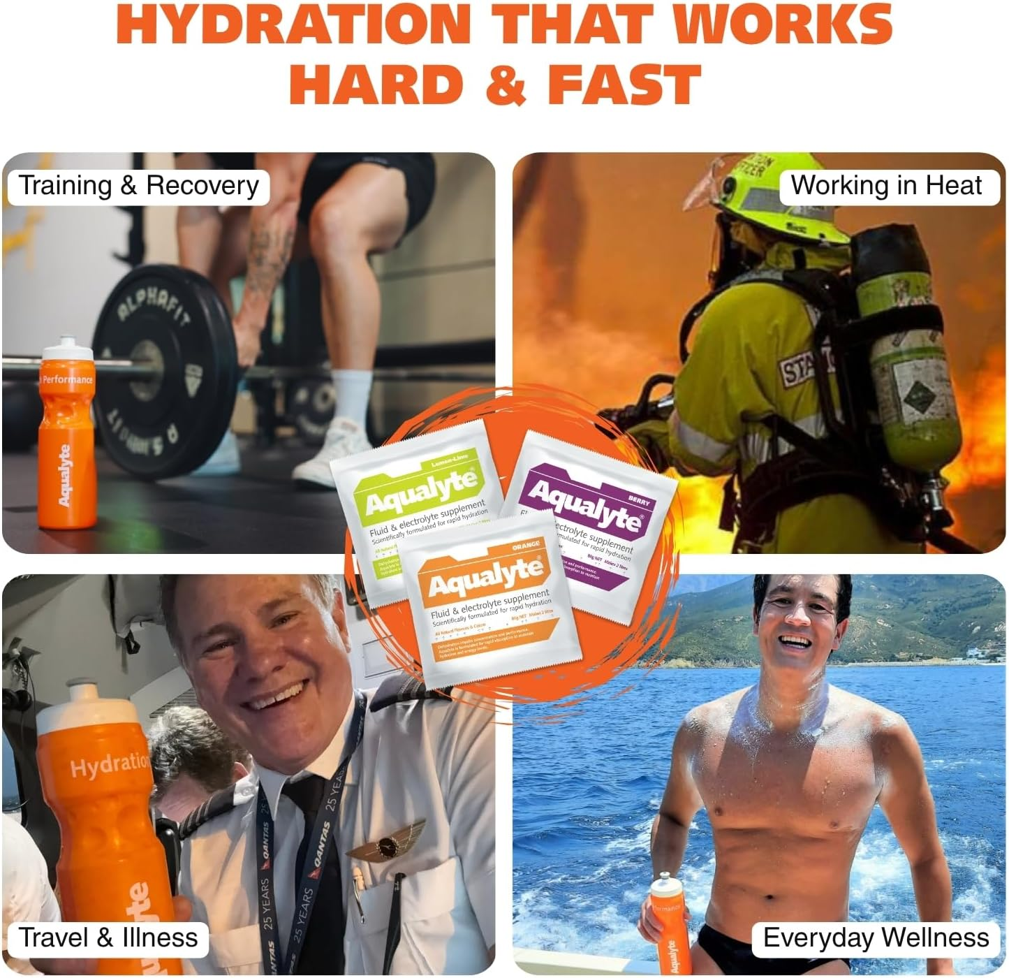 Hydration & Electrolyte Supplement, Natural Hydration Support, Great Taste, Rapidly Absorbed, Packed with Essential Electrolytes, Mixed Flavour, 80G Sachets, Makes 2 Litres, Box of 20 image number 5