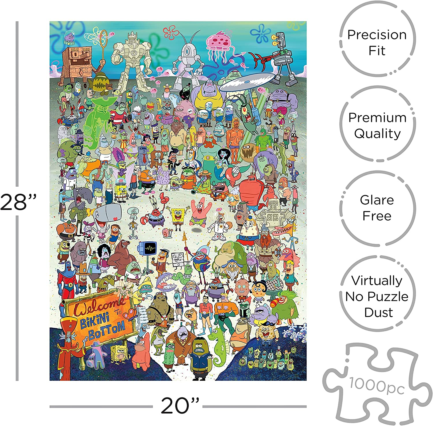 Aquarius Spongebob Squarepants Cast Puzzle 1000-Pieces image number 4