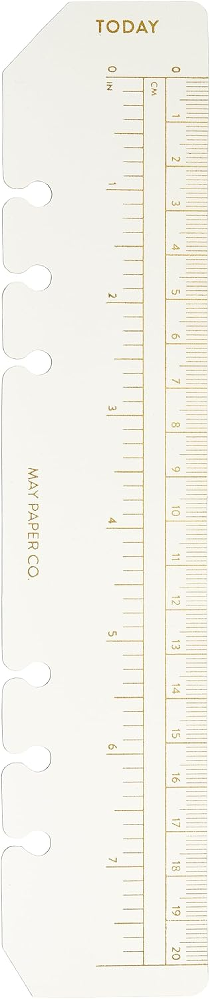 A5 Today Page Marker Planner Ruler for A5 Filofax, LV GM Agenda 6 Ringed Agendas (Gold Foil)