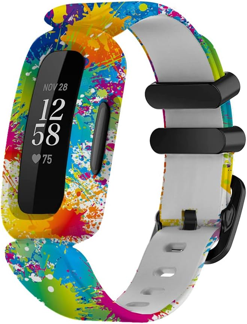 Fitturn Compatible with Fitbit Ace 3 Bands Kids Replacement Silicone Colorful Rubber Adjustable Sport Bands Accessories for Ace 3 Activity Tracker for Kids 6+ - 5Pack-1 image number 3