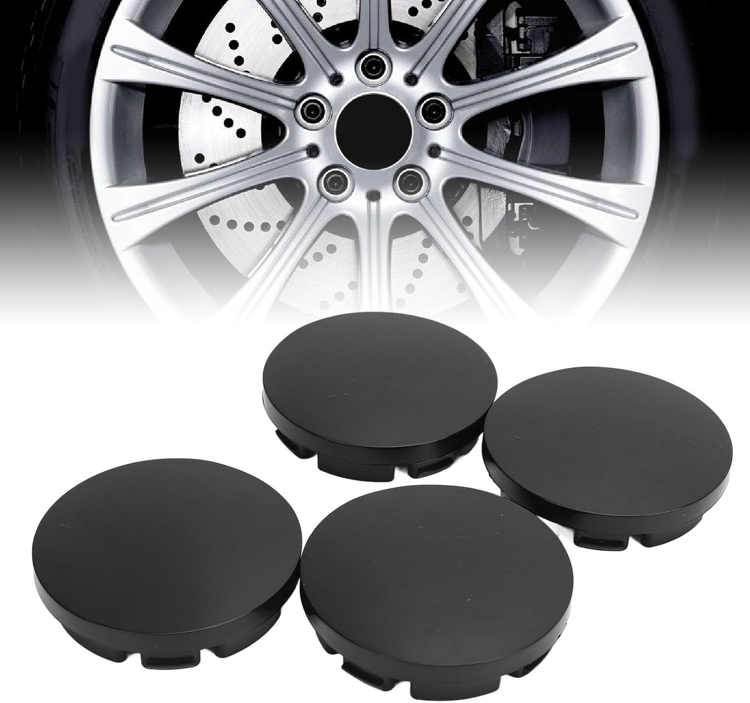 56Mm 4PCS Car Wheel Center Hub High Gloss & Stylish Universal Fit for Vehicle image number 4