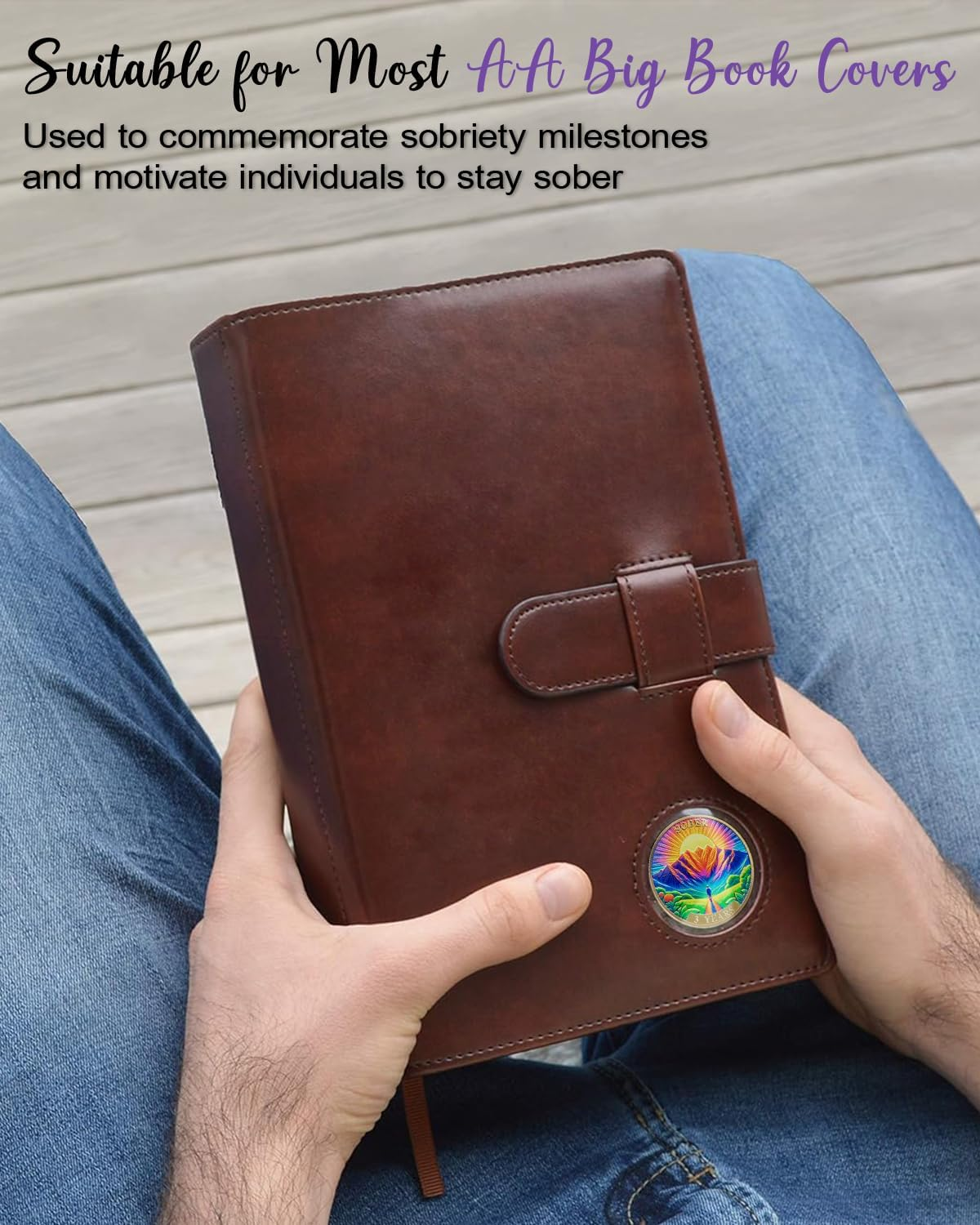 CHURYUML 3 Year Original Sobriety Coin Three Year Sober Chip Non-Religious AA Coins Recovery Anniversary Medallions Sobriety Gifts for Women Men Alcoholics Anonymous Addiction Recovery Gift image number 4