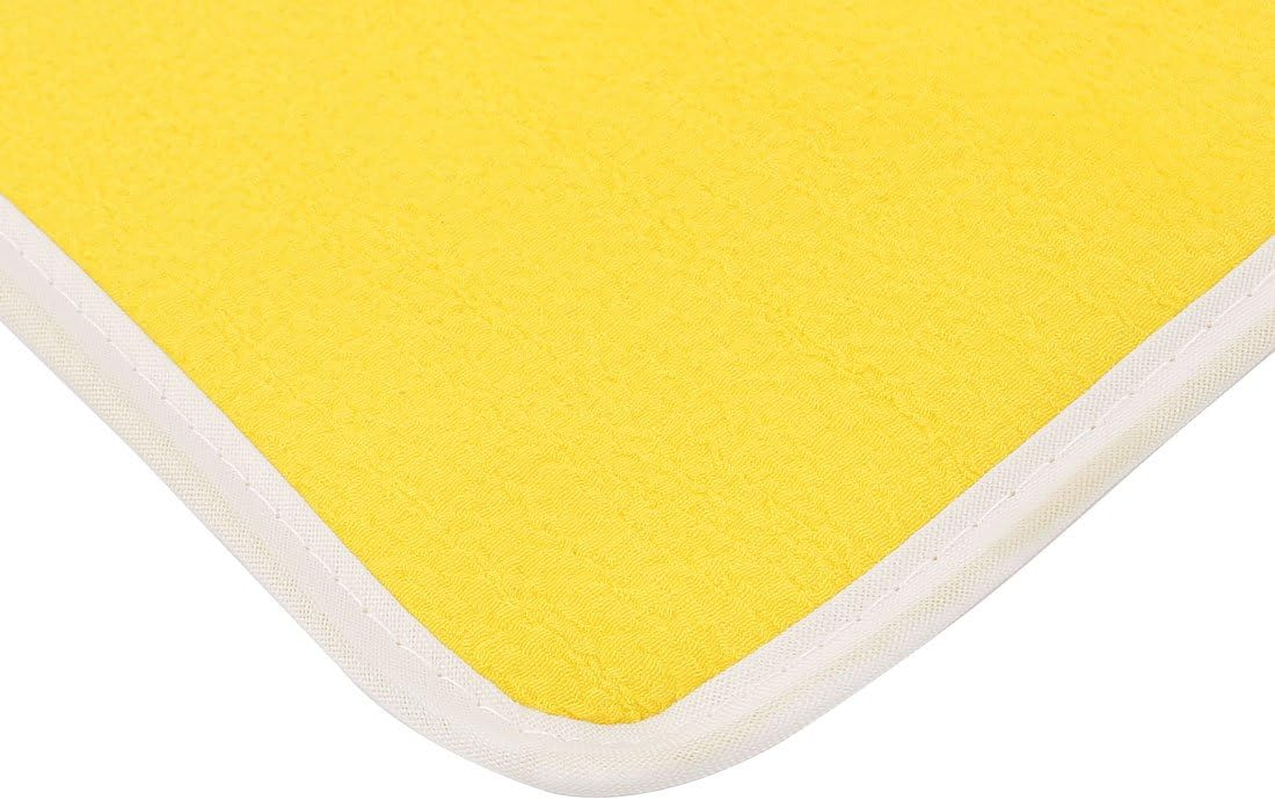 Ruilogod Elastic Cuff Double Side Shower Bath Massage Glove Scrubber Yellow image number 2