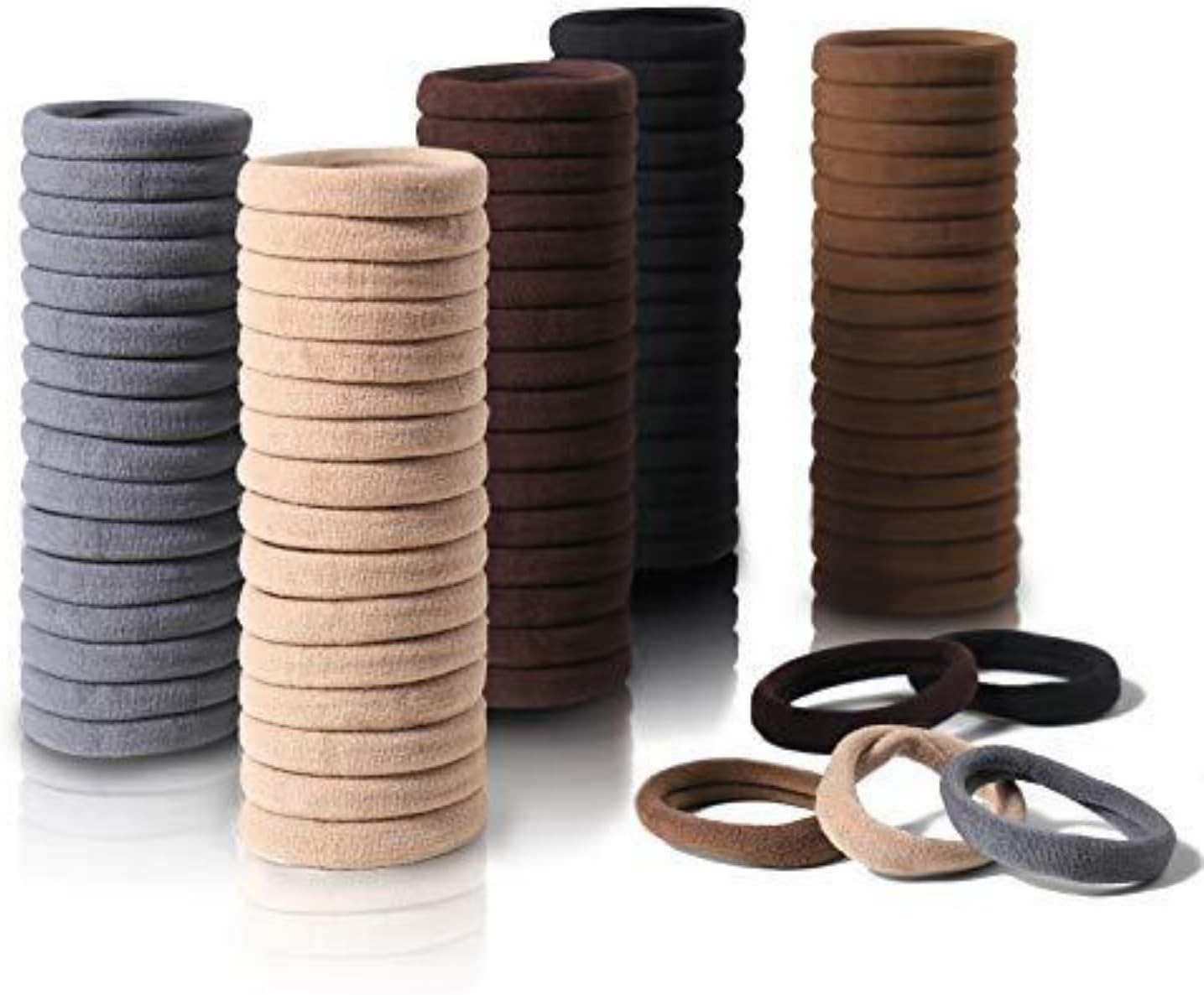 120 Pcs Hair Ties for Women and Men, Hair Ties, Hair Elastics for Women, Hair Bands (Coffee Color)
