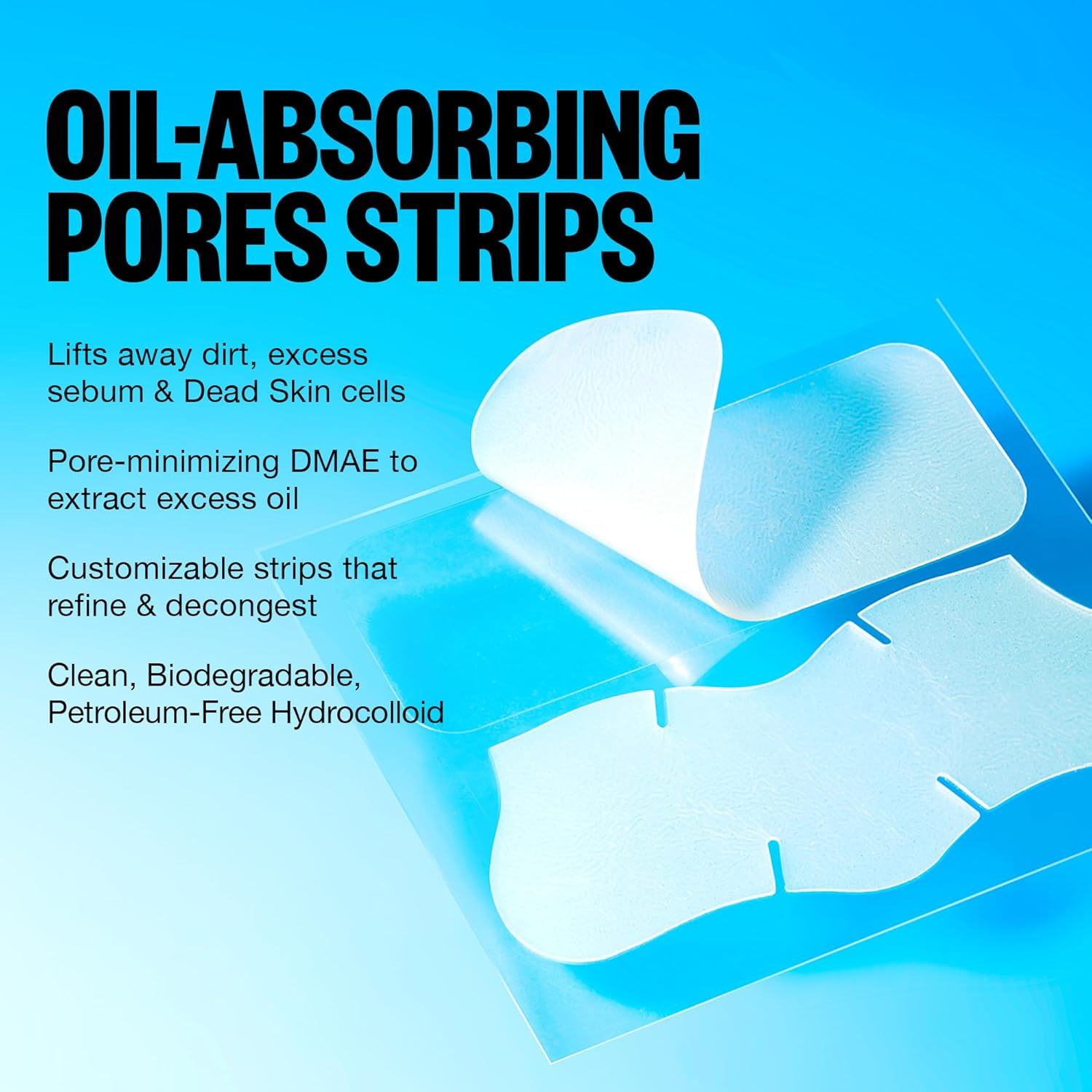 PEACE OUT Skincare Pores. Hydrocolloid Pore-Refining Nose and Face Strips with Vitamin a to Shrink Enlarged Pores and Remove Excess Oil (4 Pore and 4 Nose Strips) image number 1