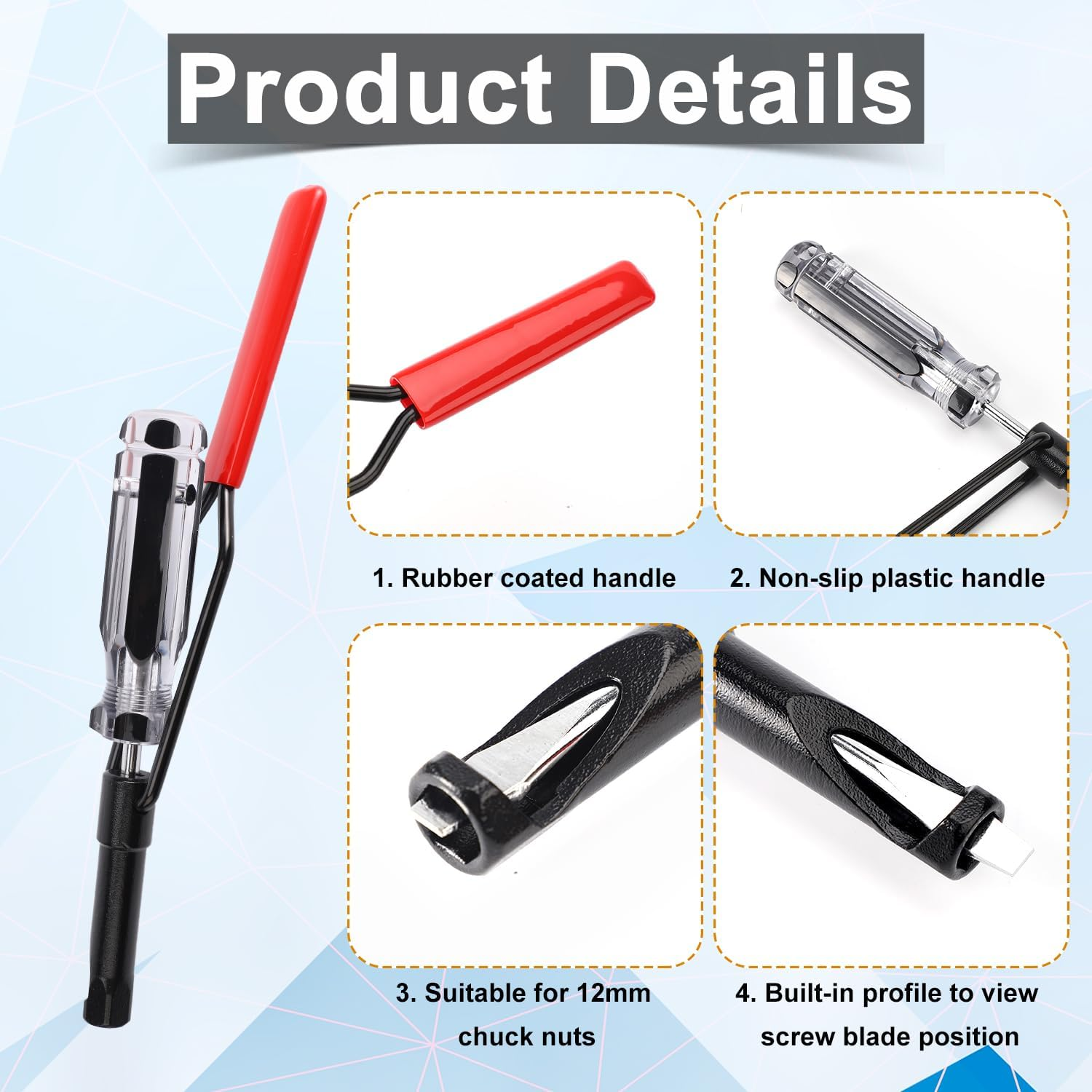 Valve Adjustment Tool, Valve Lash Adjustment Tool with Gauge Jam Nut Valve Grinding Tool Valve Lapping Guiding Removal Tool for Auto Vehicle Engines image number 1