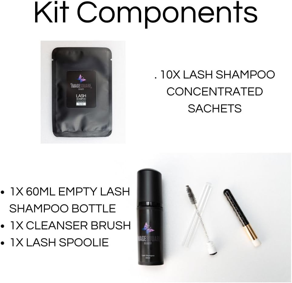 Image Square Beauty Lash Foam Cleanser Kit, Concentrated Eyelash Cleaner image number 3