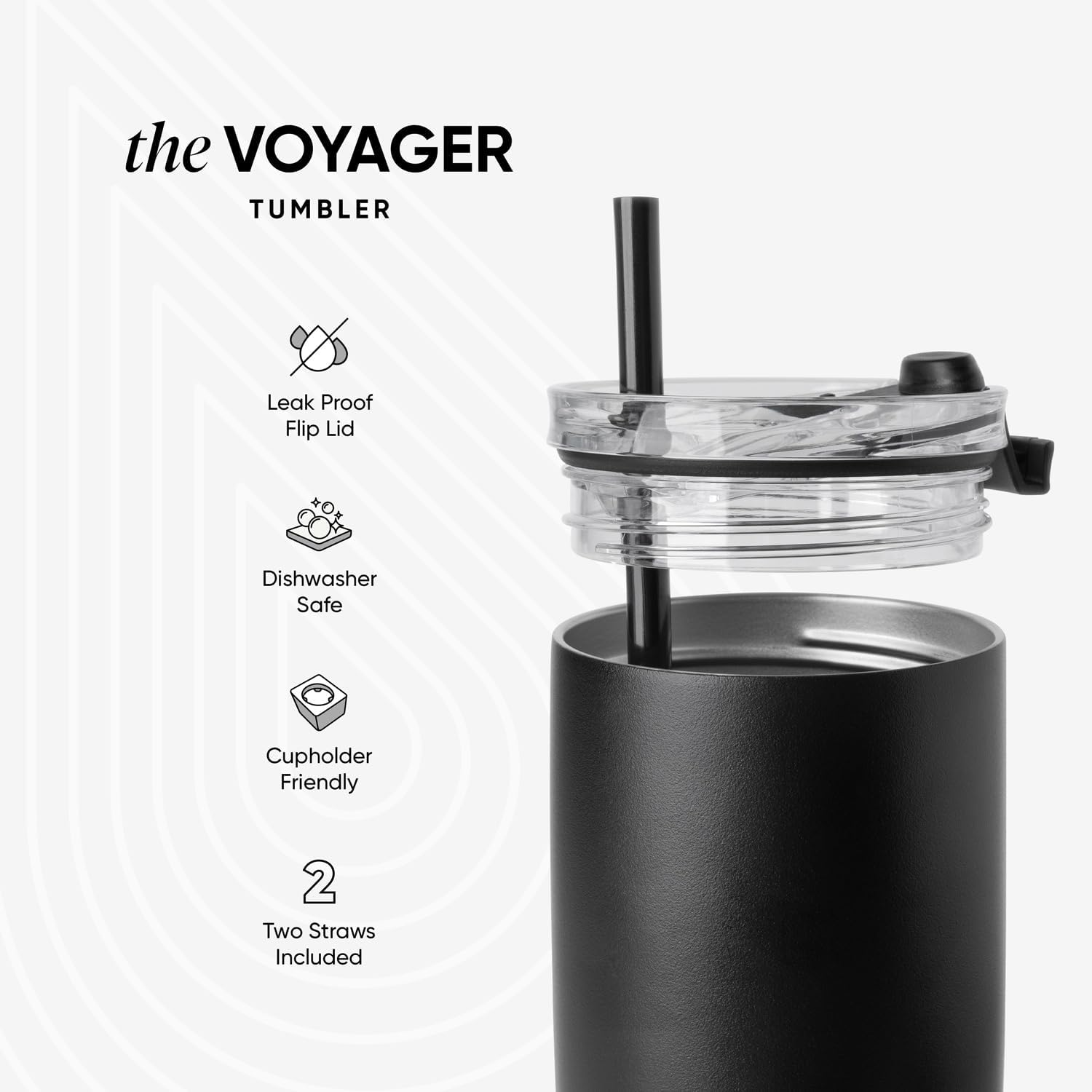 Simple Modern Travel Coffee Mug Tumbler with Flip Lid | Insulated Stainless Steel Iced Coffee Cup | Gifts for Women & Men | Voyager Collection | 12Oz | Slumberland