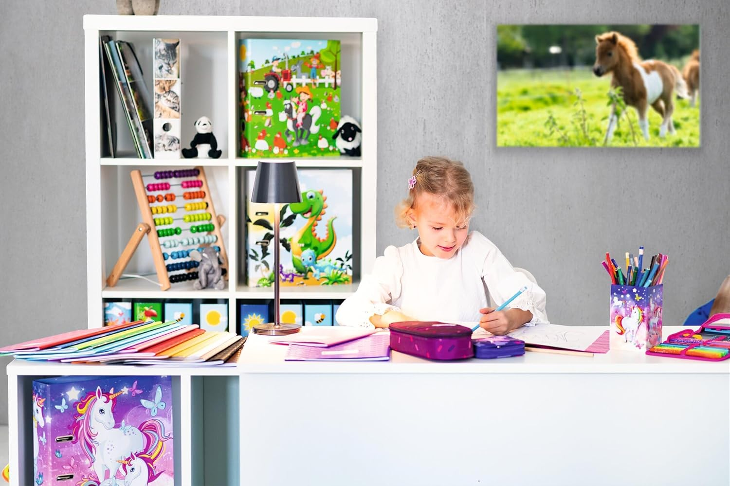 HERMA Exercise Book Cover A5, with Inscription Label, Made of Wipeable and Sturdy Plastic, Slip on Cover Jackets for School, White - Yellow image number 6