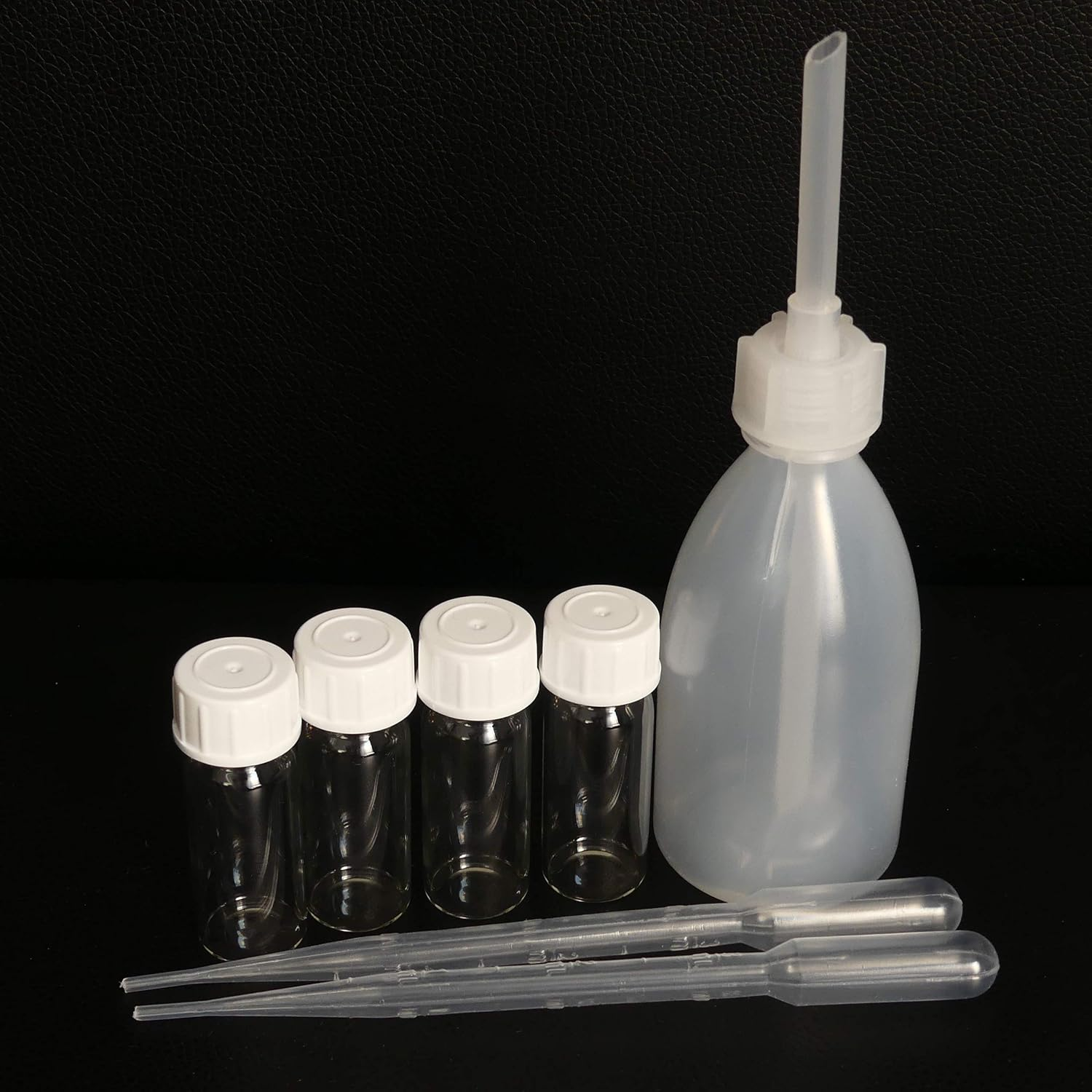 Goldsuchen Set, Sniffer Bottle/Suction Bottle 100 Ml, 2 Pipettes 3 Ml, 4 Storage Jars 10 Ml, for Gold Cleanup and Storage image number 2