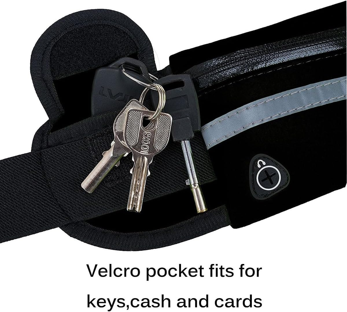 Running Belt, Waist Belt,Waist Pack Bag for Running,Hiking Cycling Workout,Reflective Runners Belt,Jogging Pocket Belt,Running Waist Belt,Money、Phone、Water Bottle Holder for Travelling image number 3