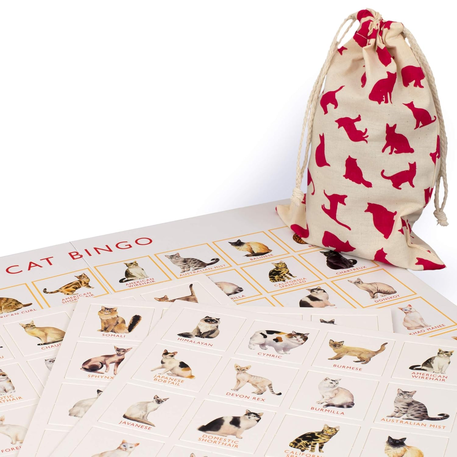 Laurence King Cat Bingo Game: 64 Breeds, Ages 6+