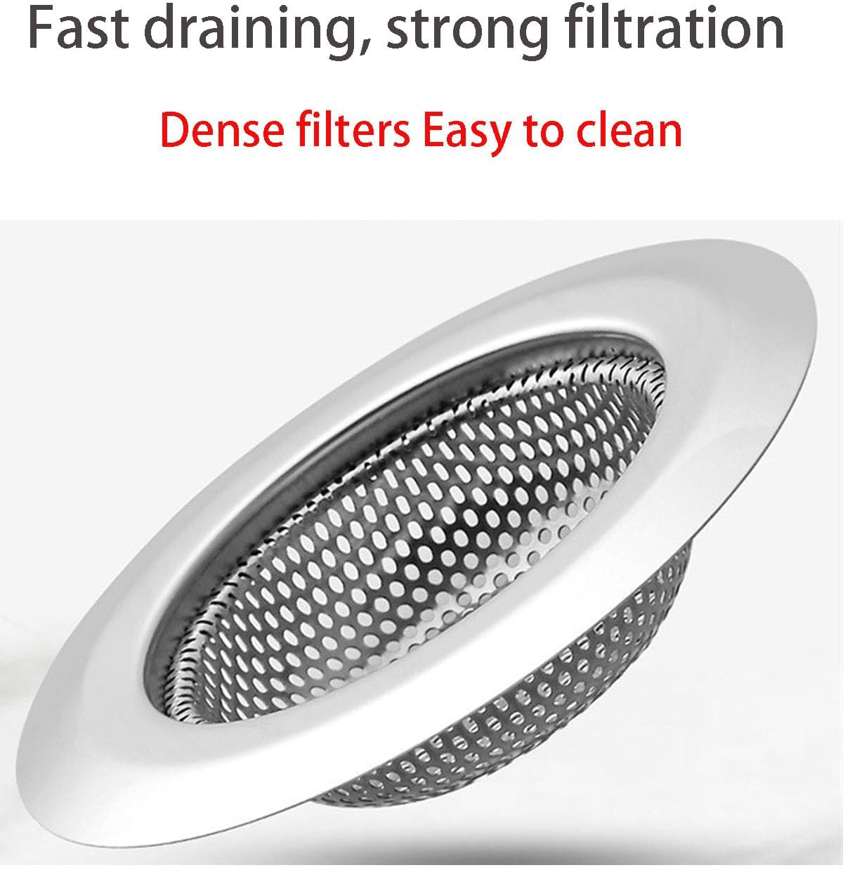 Stainless Steel Kitchen Sink Strainer 2 Pack, Sink Drain Strainer for Kitchen Sinks