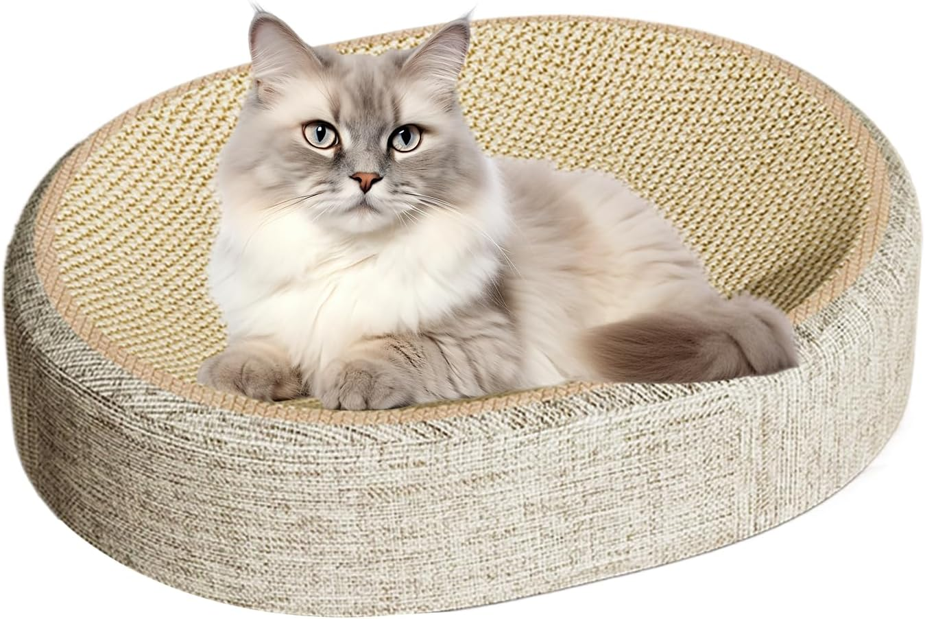 Mwqpgyh Cat Scratching Board - Indoor Scratching Board for House Cats - Sisal Braided Cardboard Cat Furniture Living Room Bedroom Floor Corners image number 4