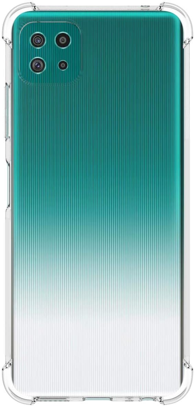 USTIYA for Samsung Galaxy A22 5G Case Clear TPU Four Corners Cover Transparent Soft image number 3