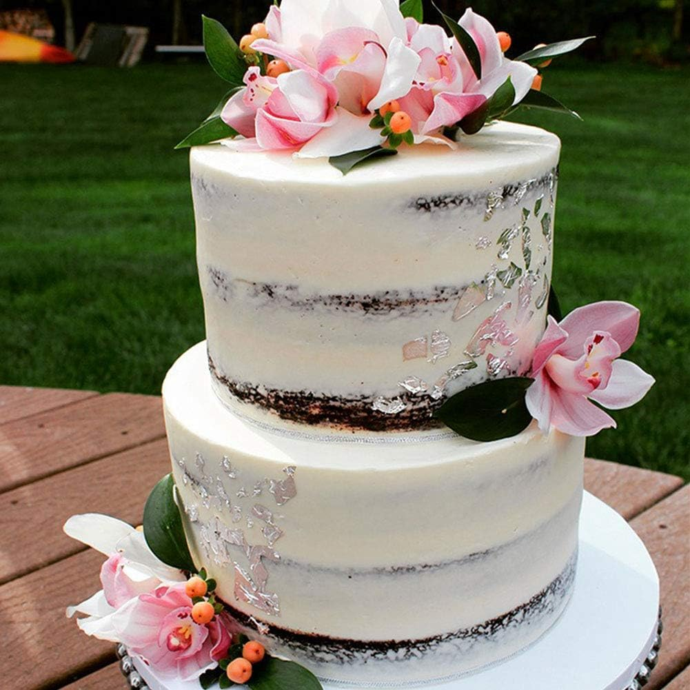 Rstigiker 20Pcs Silver Leaf Sheets 2.4"X2.4" Edible Silver Leaf Pure Silver Leaf for Beauty Routine and Makeup, Bakery and Pastry,Cake Decoration, Chocolates and Gilding DIY Art and Craft. image number 1