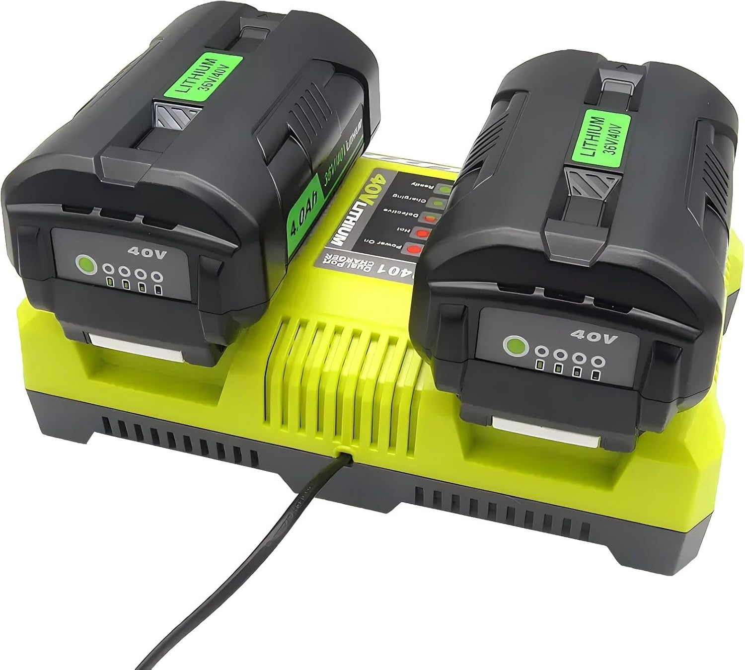 4.0Ah 36V 40V Battery & Dual Port Battery Charge for Ryobi 36V BPL3626D BPL3640D BPL3640D2 BCL3620 BCL3617S image number 3