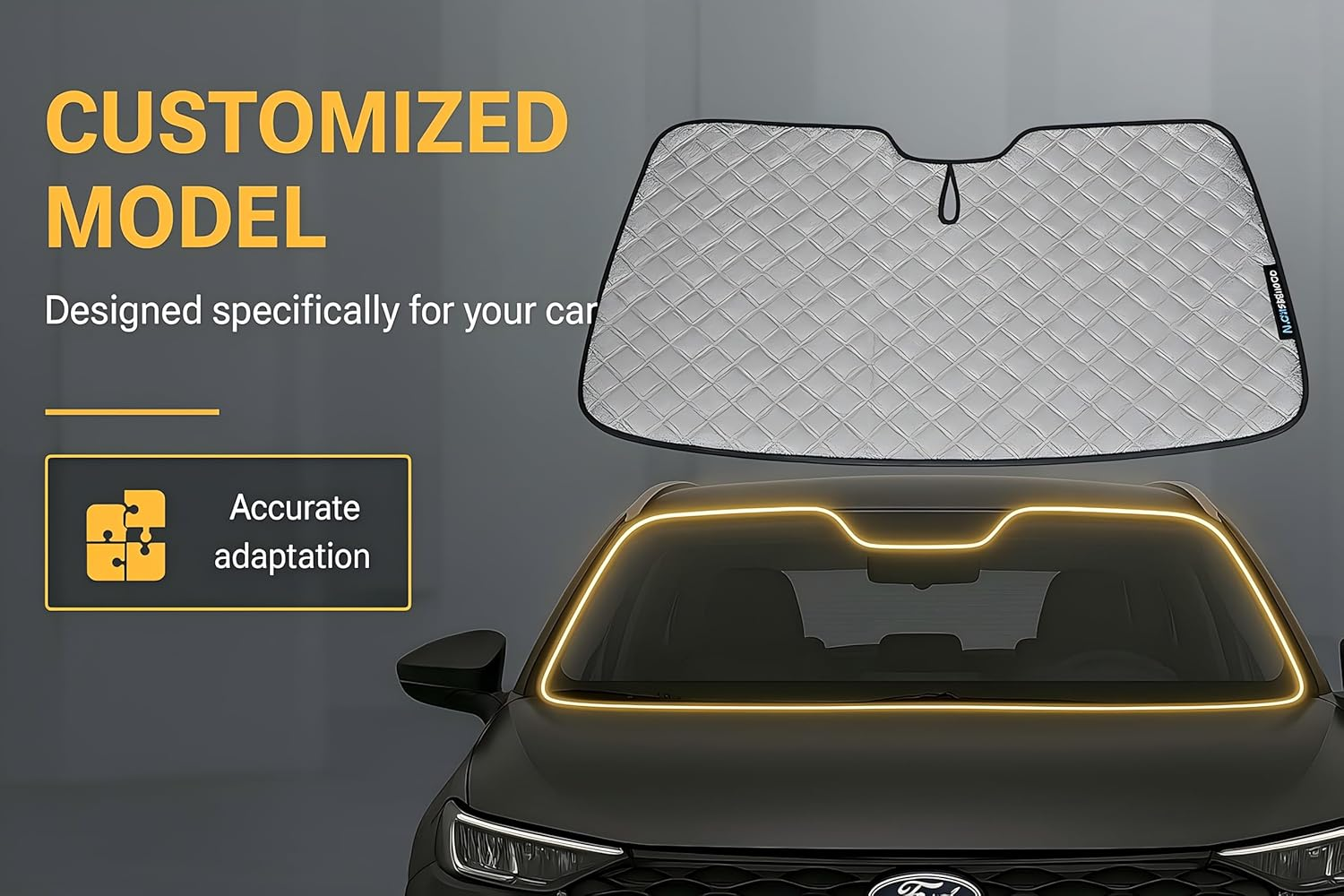 OTTO SHADES Patented Thick Windscreen Sunshade for Kia Sorento 2020-2025, 6-Layer Custom Fit, Maximum UV Protection & Heat Shield | Foldable Front Window Sunshade & Sun Visor Accessories image number 6