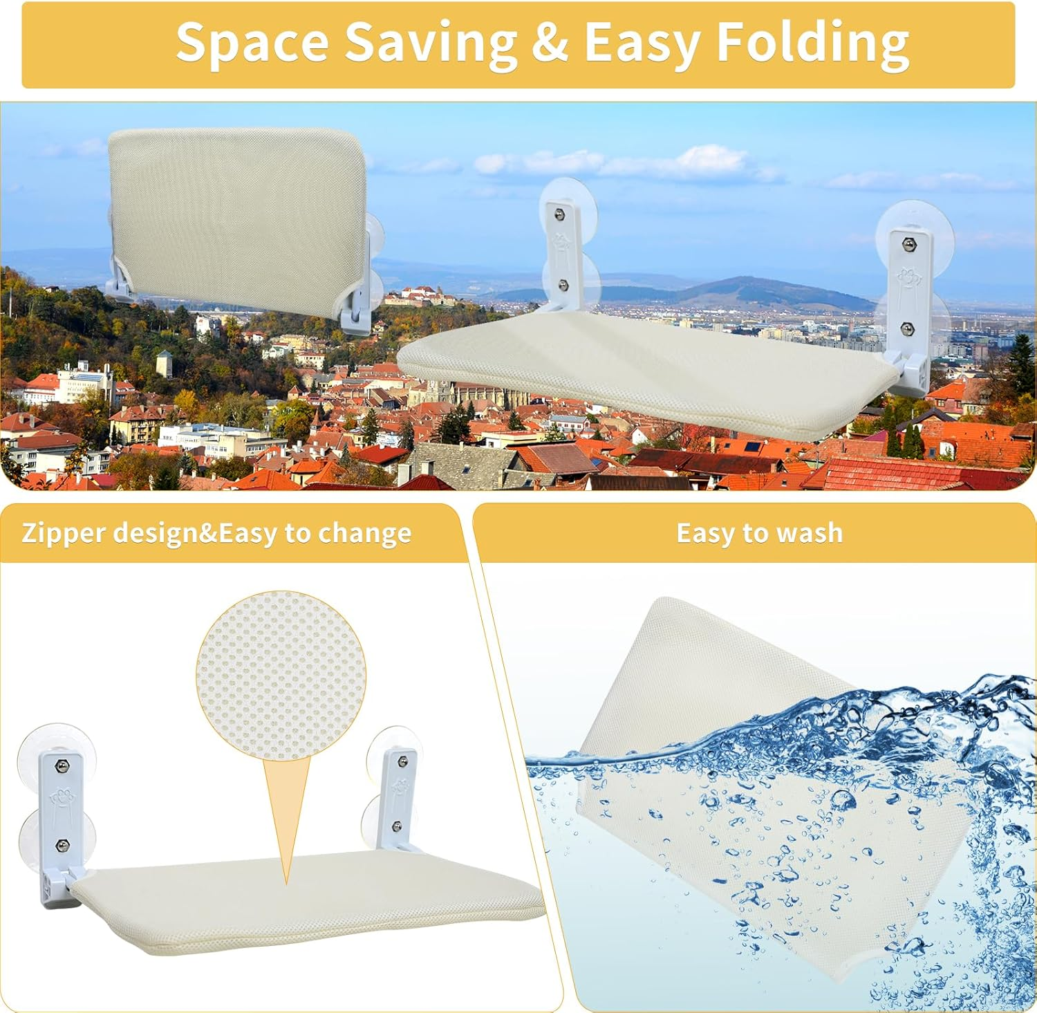 Cat Hammock,Cat Window Perch,Large Cats Window Cat Beds with 4 Suction Cups, image number 2