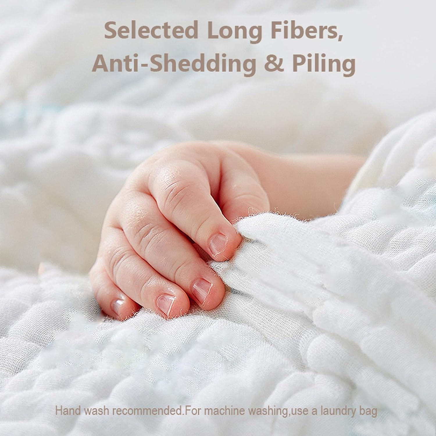 10-Pack Muslin Burp Cloths for Baby, 100% Cotton Baby Washcloths, Soft Washcloth& Absorbent Baby Towel, 20''X10'' Large Size, Suitable for Boys and Girls（White） image number 2