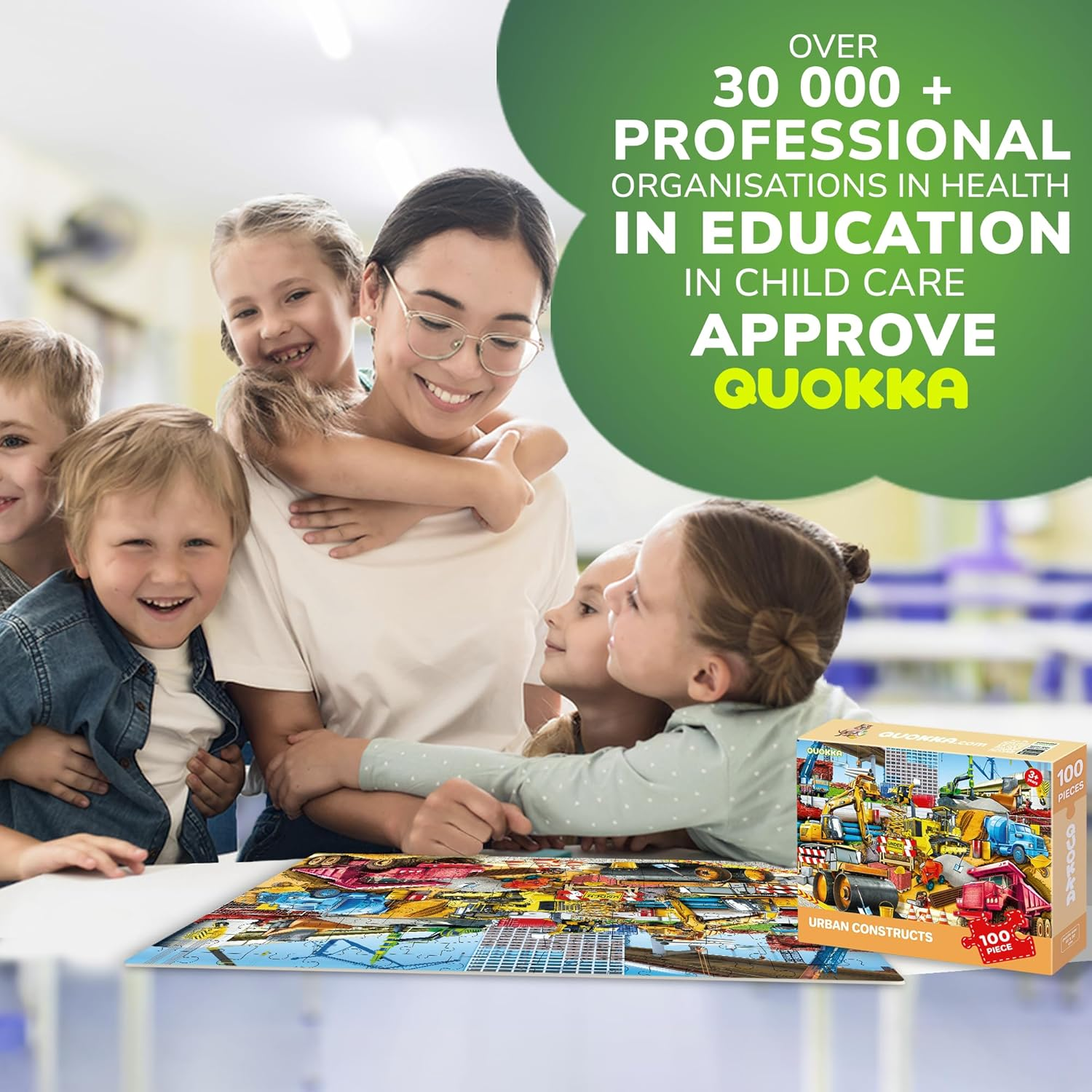 QUOKKA 100 Pieces Solo Assortment Puzzles for Kids - Cars - Toy for Learning Cars,Bugs,Sea & Forest Animals for 3-6 Year Old - Jigsaw Game Boy and Girl - Farm image number 7