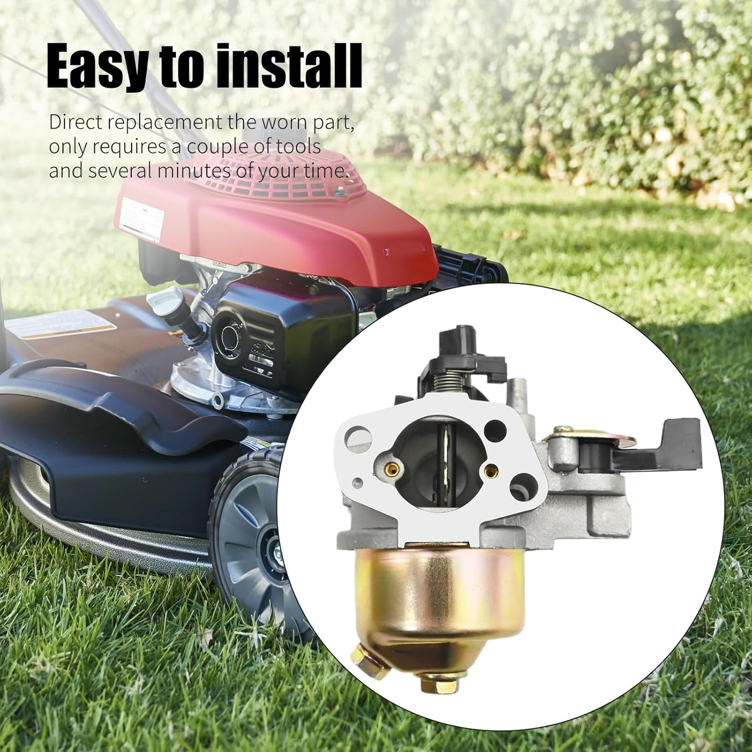 SYOWADA 16100-ZIV-003 Carburetor Tune up Kit, Replacement for Honda GXV160 HRU196 HRU216 5.5HP Lawn Mower image number 5