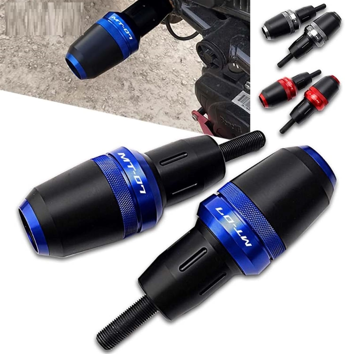 Motorbike Frame Sliders for Y┐Amaha MT-07 MT07 MT 07 FZ07 Tracer 2014-2022 2020 Motorcycle Frame Sliders Crash Protectors Falling Protection Accessories (Color : Blue, Size : Mt-07) image number 3