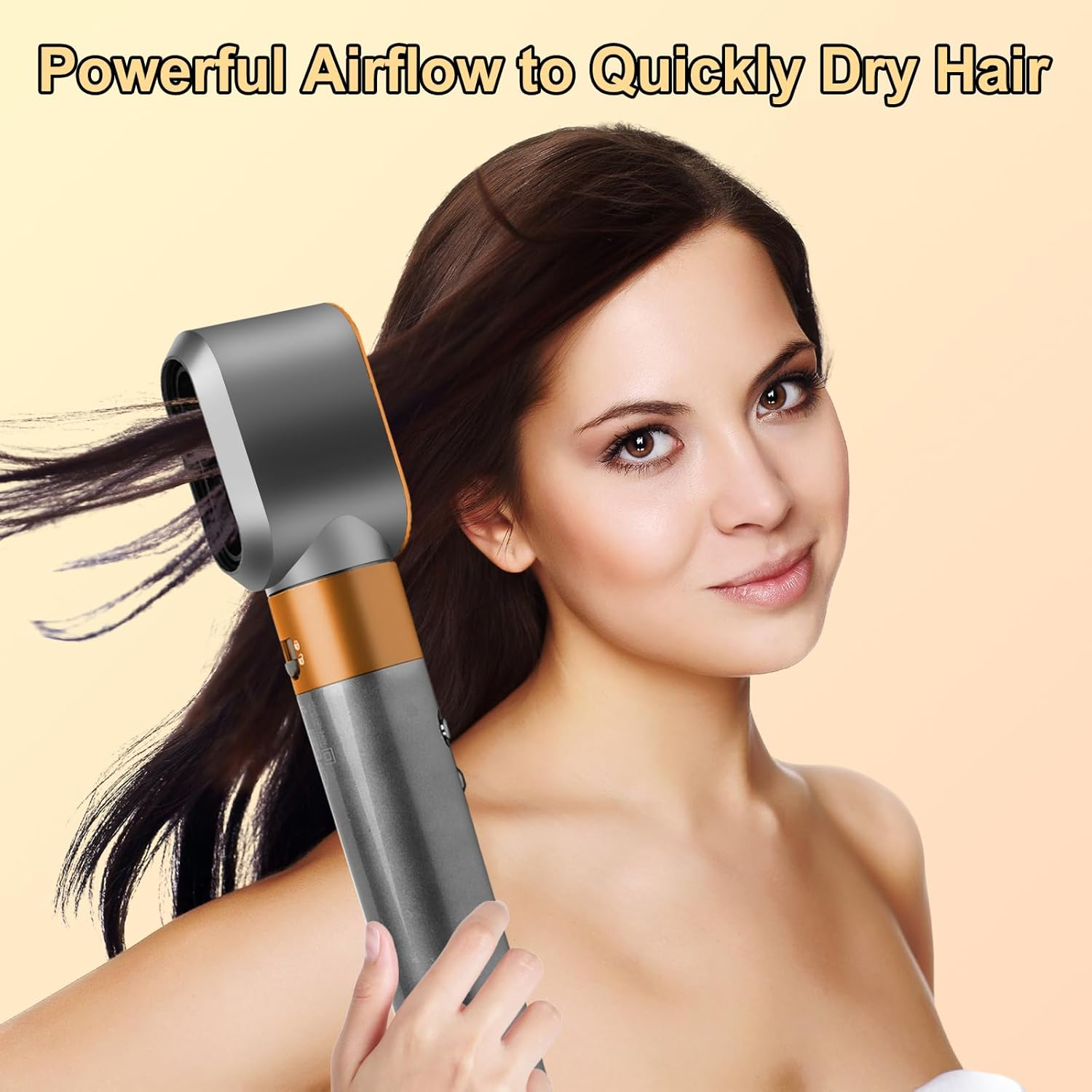 Pre-Styling Dryer Attachment for Dyson Airwrap HS01/HS05, Fast Drying Nozzle Replacement Attachment Compatible with Dyson Hair Styler, Gold image number 4