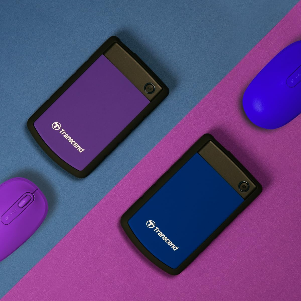 Transcend 1TB, 2.5" Portable HDD, Storejet H3, Purple, Anti-Shock, TS1TSJ25H3P - Purple, 1 Tb image number 4