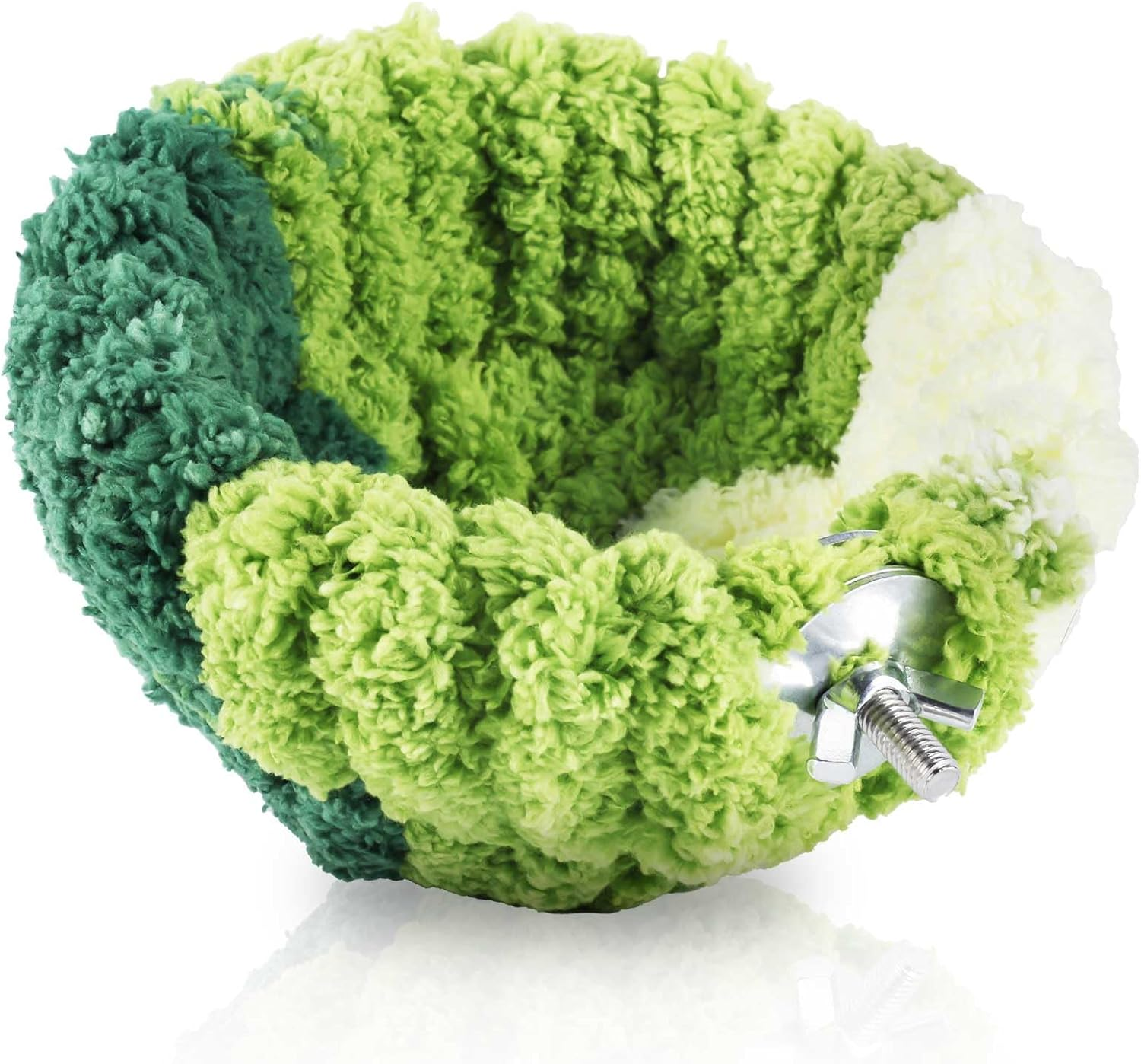 Bird Nest for Cage, Green Coral Fleece Bird Bed Warm Soft Cozy Bird Bed for Cage Accessories for Parakeet Canary Budgie Small Pets
