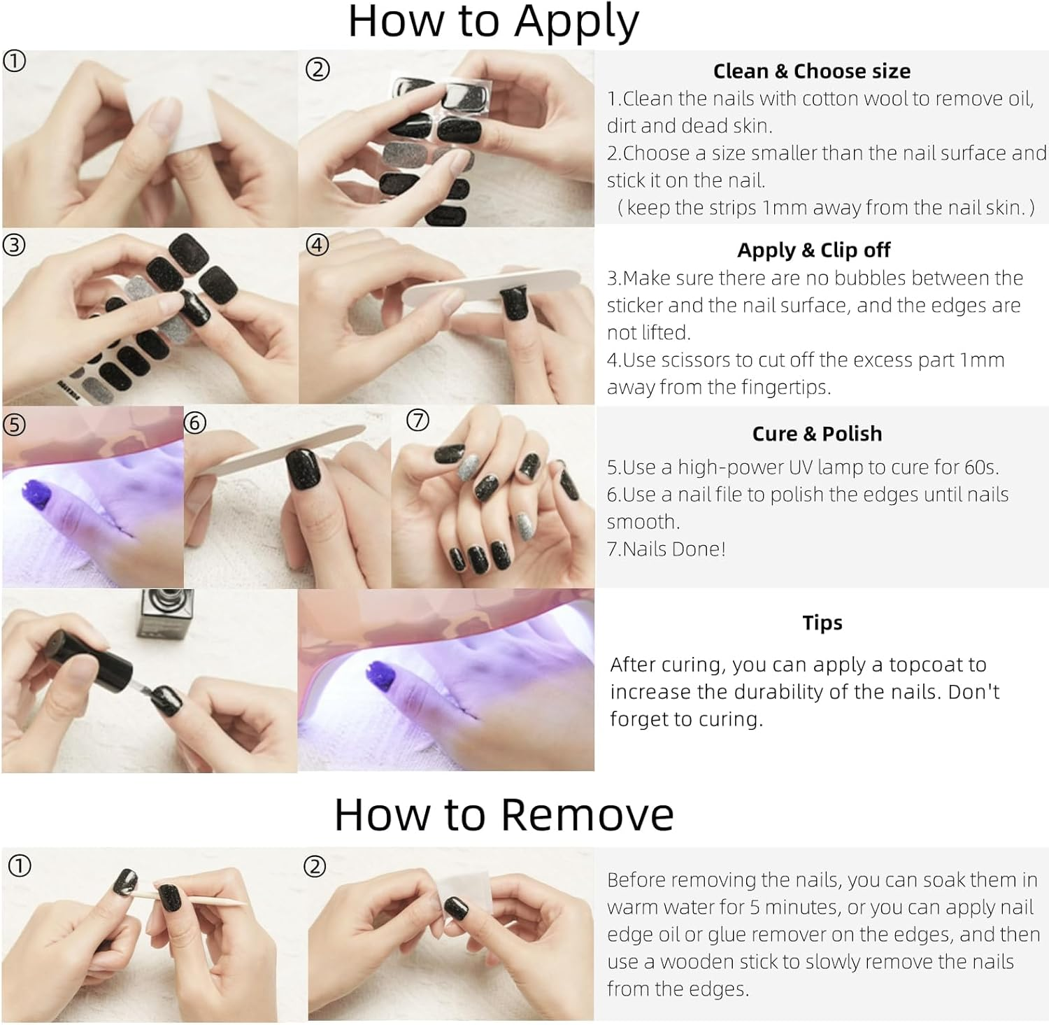 Semi Cured Gel Nails Strips 28 Stickers Nail Wraps Soft Self-Adhesive Gel Nail Stickers Salon-Quality Gel Nail Strips for Nails Manicure Nail Wraps Works with Any Nail Lamps - Aurora Blue image number 7