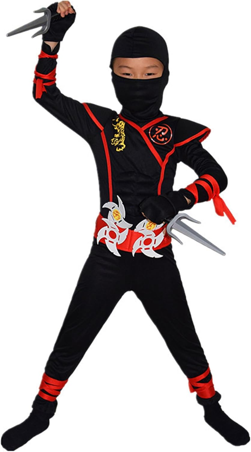 Ninja Costume Kids Halloween Costumes for Boys Dress up Party image number 5