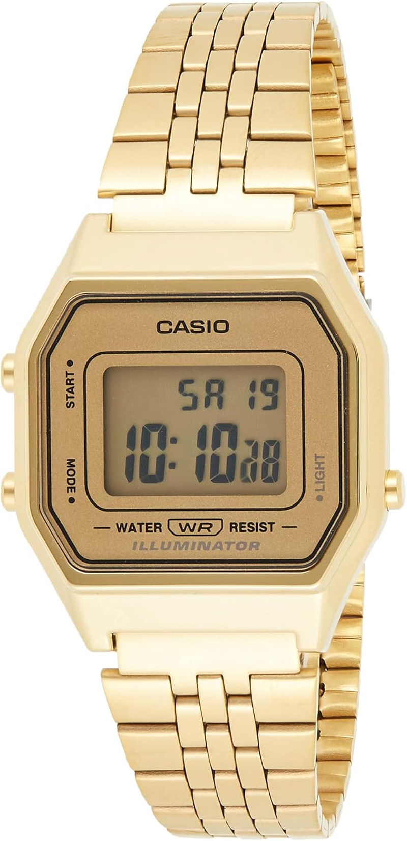 Casio LA680WGA-9D Gold Band Women'S Digital Watch, Gold Dial, 33.5 &times; 28.6 &times; 8.6 Mm image number 2