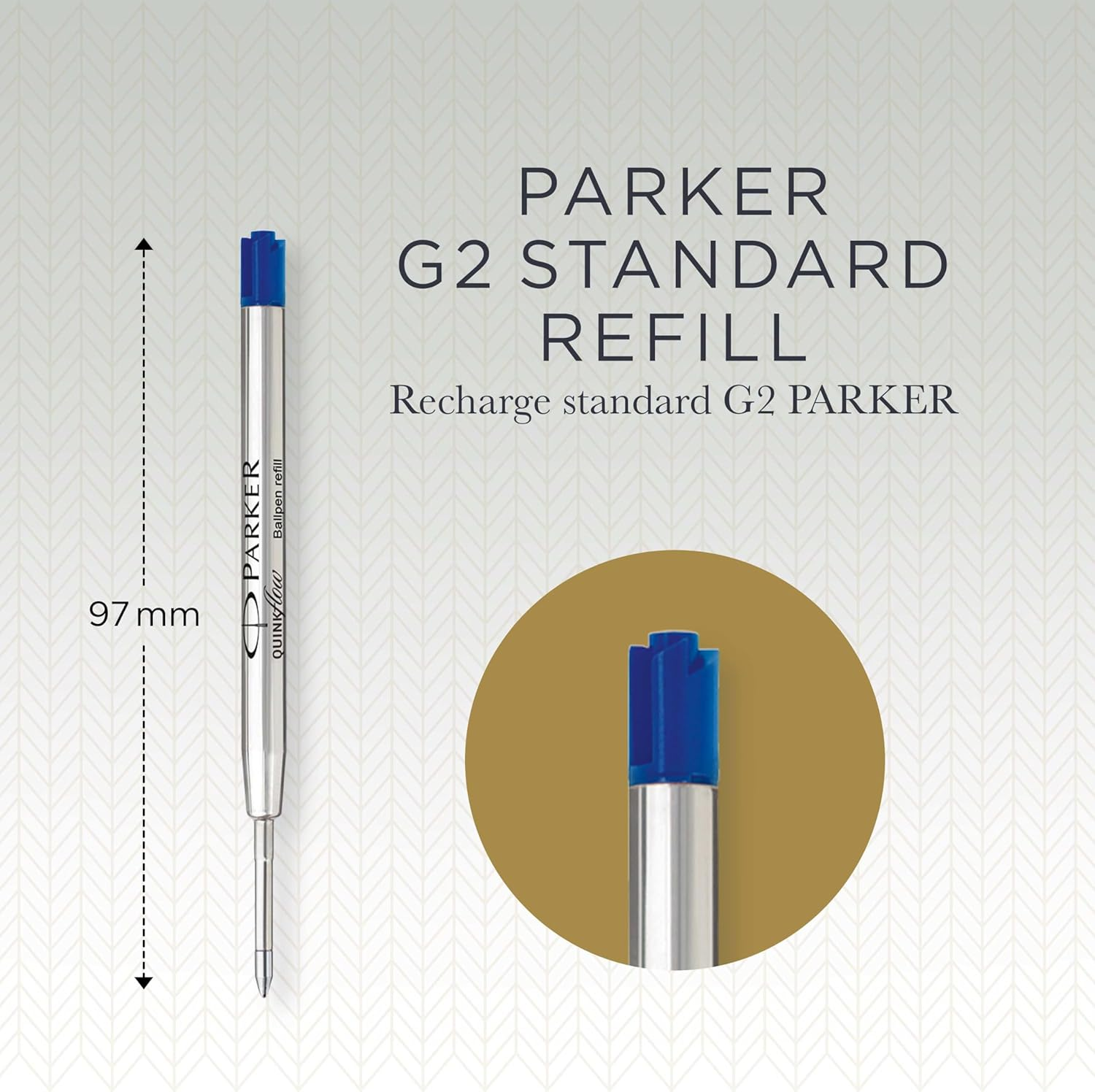 Parker Ballpoint Refill Blue Medium Blister (Pack of 2) image number 2