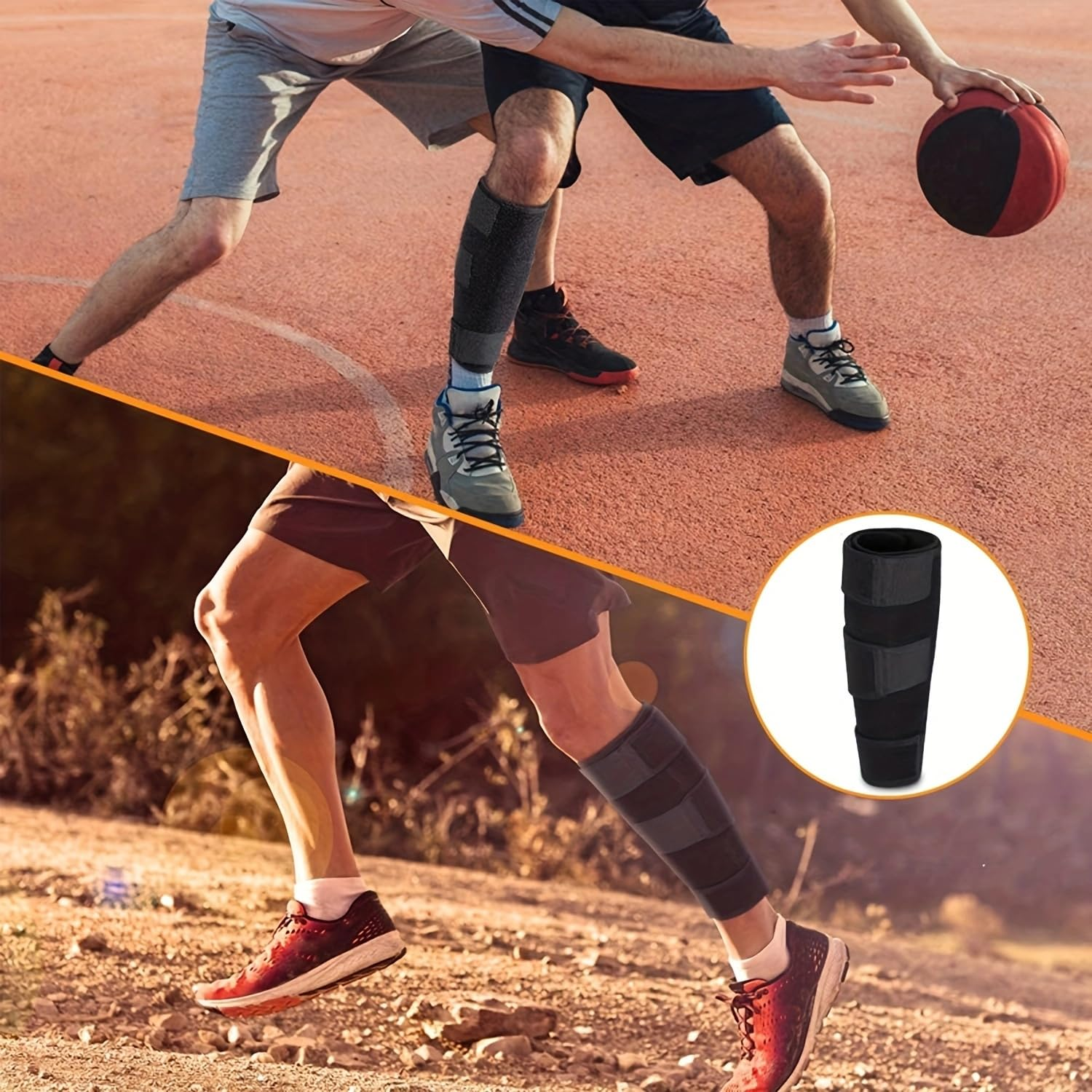 Calf Brace Pain Relief Compression Sport Shin Splint Support Sleeve Leg FAST (Right) image number 5