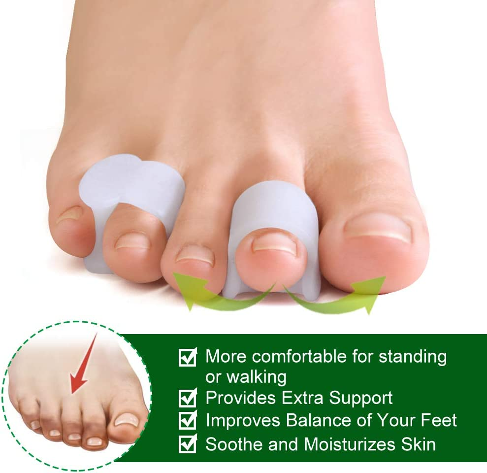 Welnove Gel Toe Separator, Pinky Toe Spacers, Little Toe Cushions for Preventing Rubbing & Relieve Pressure (Pack of 12) image number 2